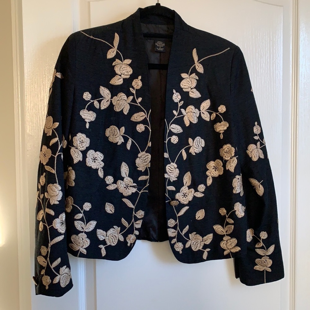 Silk Embroidered Blazer